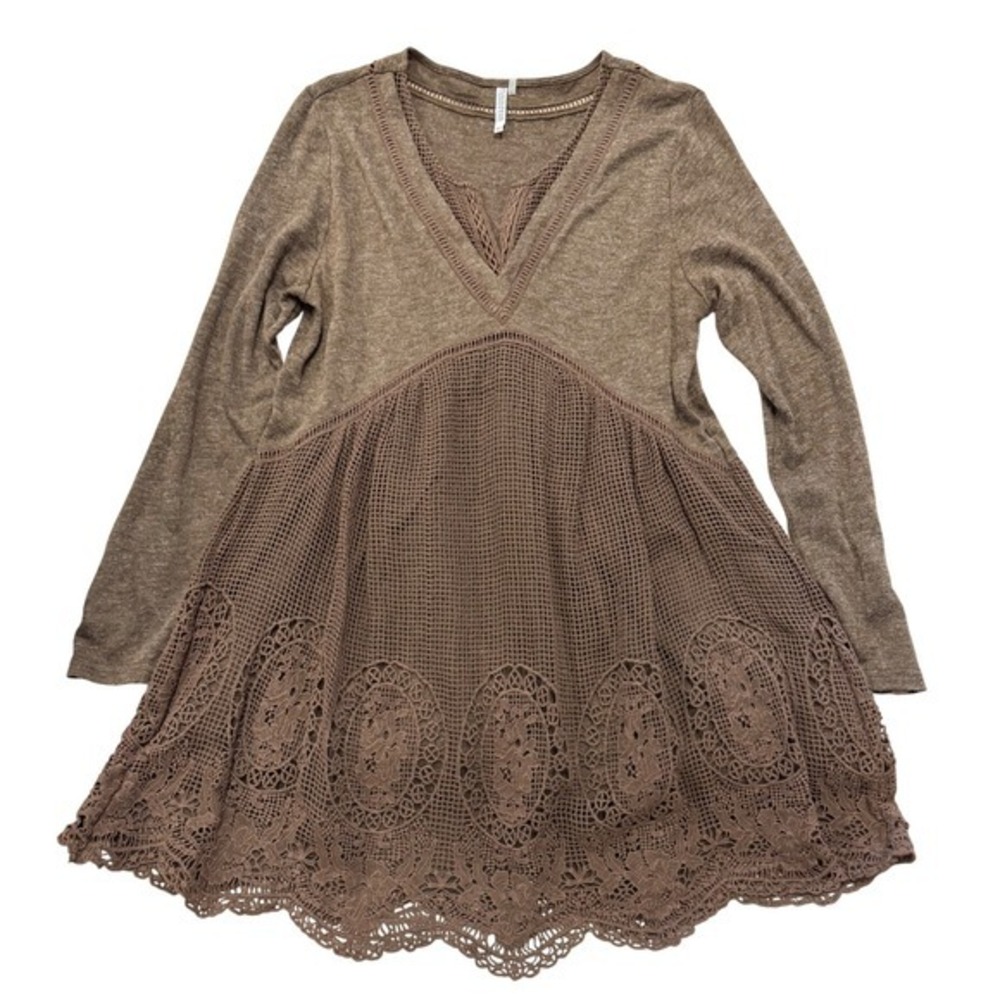 Monoreno Dress Festival Boho Fairycore Cottagecore Romantic Crochet Lace Medium